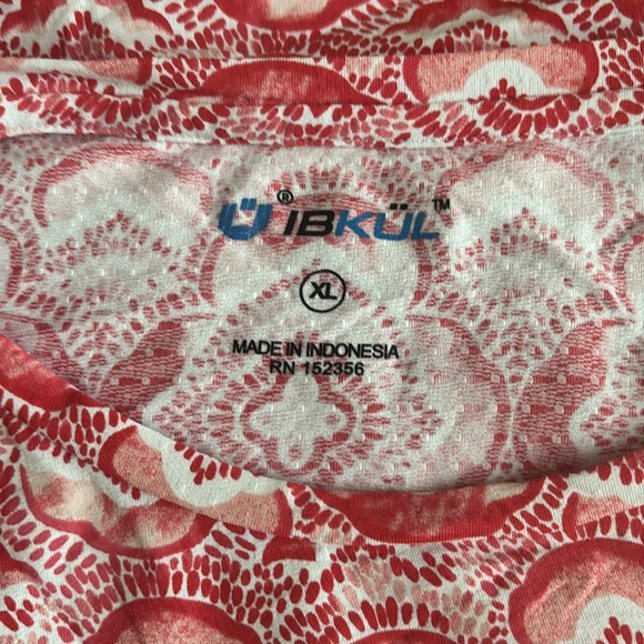 IBKUL Geometric Design Long Sleeve UPF50+ Top - Picture 5 of 6